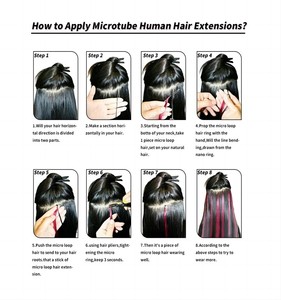 Micro cuentas de cabello de alta calidad, Micro anillos de extensión de cabello invisibles y cuentas forradas de silicona/enlaces de silicona del mismo color - Product Image 3