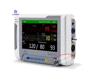 LANNX uMR C10 медицинский портативный Стандартный 6-параметрический монитор пациента для людей или животных с сенсорным экраном