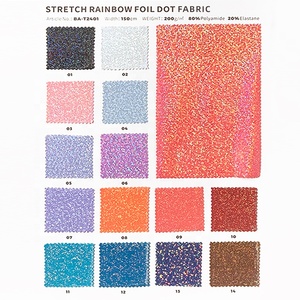 Chất Lượng Cao Long Lanh Phản Quang Chấm Kim Loại Lame Lá Co Giãn Nylon Spandex Vải Đồ Bơi Khiêu Vũ Mặc Trang Phục Sân Khấu Vải - Product Image 4