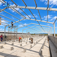 Bâtiment d'élevage avicole, hangar en structure métallique préfabriquée pour l'élevage commercial