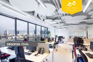 Pannelli acustici a soffitto a nuvola 1200*1200mm con struttura in acciaio zincato verniciato a polvere pannello fonoassorbente A2 - Product Image 2