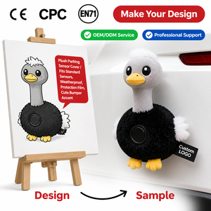 Peluche personnalisée, porte-clés en peluche personnalisé, couvre-capteur de stationnement en forme d'<span class=keywords><strong>autruche</strong></span> de <span class=keywords><strong>dessin</strong></span> animé, poupée souvenir personnalisée sur mesure - Product Image 1