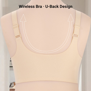 Sujetador sin aros de talla grande A-G con estampado de leopardo, tirantes ajustables y cierre frontal push-up para mujer, moda de verano - Product Image 4