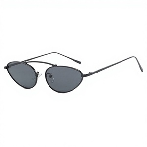 Lunettes de soleil œil-de-chat à monture unique, nouveau modèle 2024, en métal, style européen et américain, tendance, protection UV400, pour la photographie de rue transfrontalière - Product Image 6