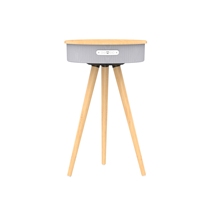 Table basse avec haut-parleur Bluetooth, charge sans fil, table d'appoint, Bluetooth 5.4, audio domestique, meuble en bois avec haut-parleur