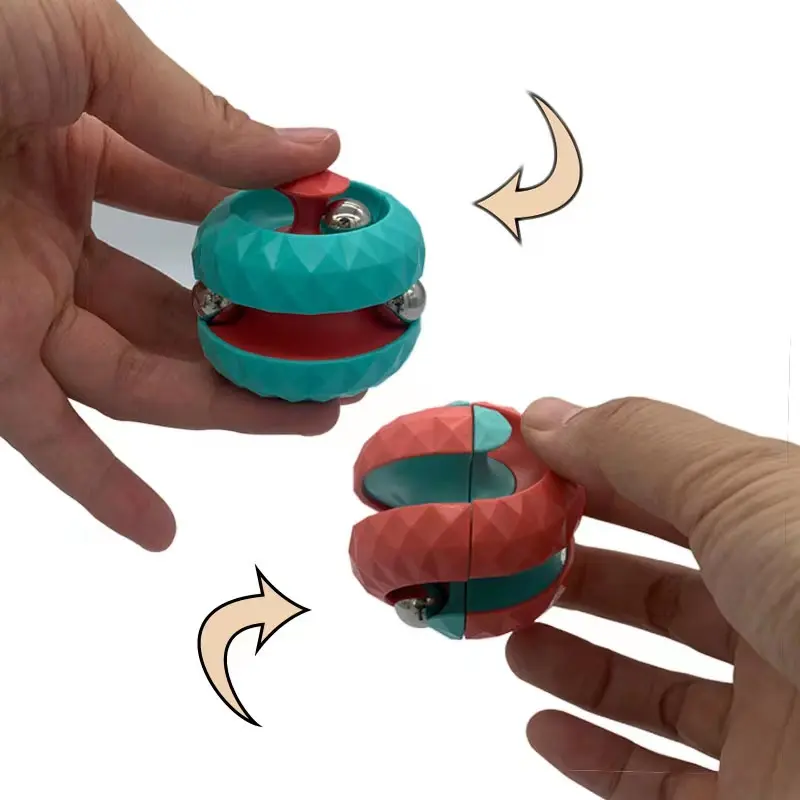 नवीनतम वयस्क मनका कक्षा तनाव रिलीज कक्षीय गेंद Gyro जादू घन संवेदी Looper Fidget स्पिनर उंगलियों खिलौना