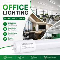 Tube LED T8 CE RoHS 9W 18W 22W avec interrupteur CCT 3000K 4000K 6500K pour éclairage de bureau, supermarché et industriel