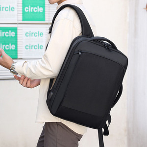 Sac à dos imperméable personnalisé avec logo, design de bureau extérieur, sport, Oxford noir, homme, USB, design de sac à dos d'école, sac à dos pour ordinateur portable - Product Image 4