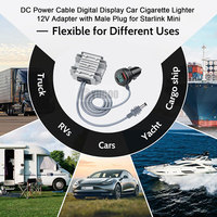 Adaptateur allume-cigare 12V Starlink Mini pour voiture, convertisseur élévateur de tension 12V/24V vers 30V 3A avec prise mâle pour voitures/camions/camping-cars