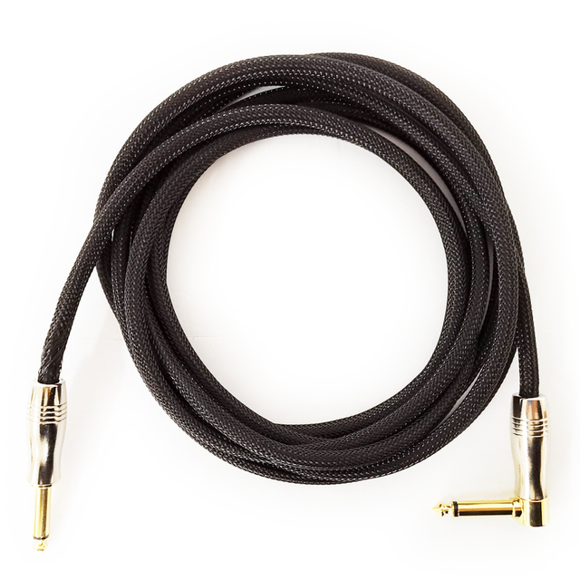 Wholesale Professional Guitar Cable High Quality 3m 1/4\" Mono Jack Audio Video Cables Musical Instruments Custom Logo Metal