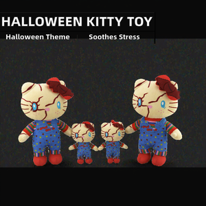 <span class=keywords><strong>Peluche</strong></span> de Gatito Adorable HY para Halloween, Muñeco de <span class=keywords><strong>Peluche</strong></span> de Fantasma <span class=keywords><strong>Chucky</strong></span>, Juguete de <span class=keywords><strong>Peluche</strong></span> de Algodón PP para Fiesta de Halloween, Alivio del Estrés - Product Image 2