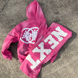 <strong>Custom</strong> Baggy Track <strong>Suit</strong> Zip up Jacket 500GSM for Unisex Jogging <strong>Suits</strong> with 100% Cotton Sweatsuit and Zipper Hoodie Sets - Product Image 3