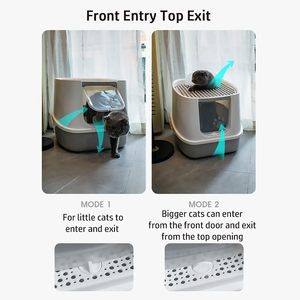 Caja <span class=keywords><strong>de</strong></span> <span class=keywords><strong>arena</strong></span> <span class=keywords><strong>para</strong></span> <span class=keywords><strong>gatos</strong></span> extra grande con valla alta, totalmente cerrada, antisalpicaduras, tipo cajón, inodoro gigante <span class=keywords><strong>para</strong></span> <span class=keywords><strong>gatos</strong></span>, desodorante <span class=keywords><strong>de</strong></span> <span class=keywords><strong>arena</strong></span>, hecha <span class=keywords><strong>de</strong></span> PP duradero - Product Image 5