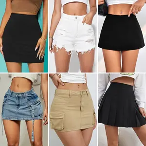 Factory direct sales 2023 summer women's high waisted short skirt mini pleated skirt girl uniform random shipment
