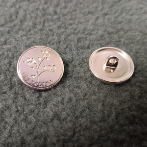 Boutons à coudre en laiton avec tige métallique, motif floral gravé, logo embossé, écologiques, pour manteaux, vestes et décoration de vêtements - Product Image 4