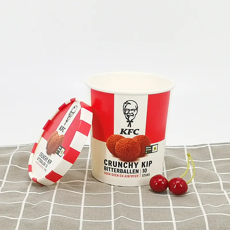 無料サンプル紙コップ紙使い捨てスープボウル24オンスアイスクリームコンテナスープ食品スナック包装ボウル