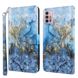 Uslion — étui de téléphone en cuir PU, portefeuille à rabat, avec lanière, peinture colorée 3D, pour iPhone 13 - Product Image 5