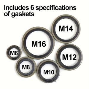 Kit de 130 joints de <span class=keywords><strong>bouchon</strong></span> de vidange de carter moteur automobile - Tailles M6-M16 avec joints de boulons de vidange, rondelles en <span class=keywords><strong>caoutchouc</strong></span> et joints remplaçables - Product Image 5