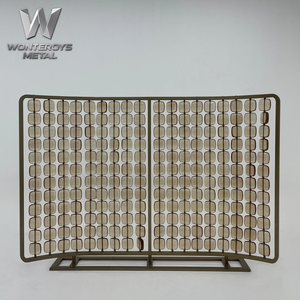 Paravent de luxe moderne personnalisable en métal, cadre en acier inoxydable 304, écran en verre cristal pour maison, hôtel, restaurant, <span class=keywords><strong>salon</strong></span> - Product Image 1