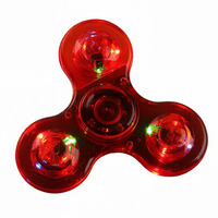 LED Light up Fidget Spinner Tri-Spinner EDC Hand Spinner Mainan Pereda Stres untuk Dewasa dan Anak-anak
