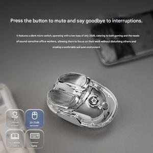 Ratón Inalámbrico Bluetooth Personalidad Q9 Little Potato, Transparente, Rosa, Bonito y Elegante, Funcionamiento Silencioso, Recargable - Product Image 5