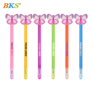 Penna Gel in Plastica Personalizzabile con Logo, Penna Giocattolo 0.5mm Colori Vivaci (Viola Bianco Verde) Stampa UV Penna Novità per Scrittura Cancelleria per Bambini - Product Image 2