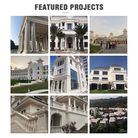 Revêtement mural extérieur en marbre de calcaire crème naturel, carreaux classiques pour façade de villa en plein air, Portugal, calcaire crème Moca