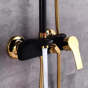 Système de <span class=keywords><strong>douche</strong></span> mural moderne en laiton YF OEM avec barre coulissante réglable, douchette à main et mitigeur - Product Image 3