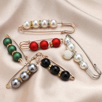 Perle Hijab broches mignonnes broches broches perle décolleté col revers Hijab fixe serrage taille vêtements broche écharpe accessoire à créer soi-même