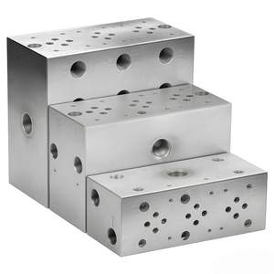 Bloc de distribution hydraulique monobloc de haute qualité pour électrovannes CNC, avec sous-plaques - Product Image 1