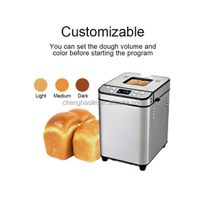 Máquina para Hacer Pan con Bandeja Antiadherente y Temporizador, Máquina para Hacer Pan Totalmente Automática para el Hogar, Pantalla LCD, Máquina para Amasar y Fermentar - Product Image 3