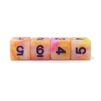 Dés polyédriques en acrylique RPG, translucides et colorés, ensemble D6 pour jeux de société, divertissement familial et amusant