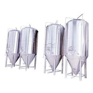 1000L 1500L Conical Fermentation Tank Beer Brewing Equipment Cooling Jacket Insulation Storage Brite Tank CIP CO2 Keg Filling