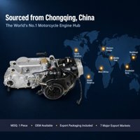 Ensemble Moteur de Moto 200cc GY6 CVT à Marche Arrière Refroidi par Air pour Quad, Buggy et Véhicule Utilitaire Agricole - Commande en Gros