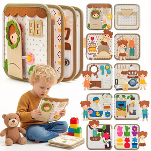 <span class=keywords><strong>Libro</strong></span> de Actividades Montessori de Fieltro para Niños de 5 <span class=keywords><strong>a</strong></span> 7 <span class=keywords><strong>A</strong></span>ños, <span class=keywords><strong>Libro</strong></span> Educativo Silencioso, Juguetes de Aprendizaje Temprano, Logotipo Personalizado, Colorido - Product Image 1