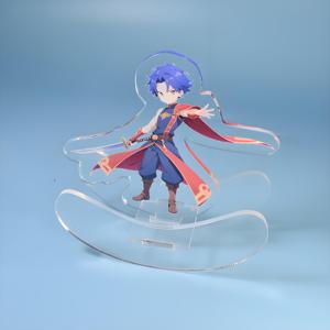 HanXin personalizado impreso acrílico Standee plástico transparente holograma soporte llaveros promoción vaso artesanías de plástico