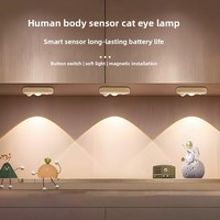 Lumière LED pour armoire, longue durée, rechargeable, sans fil, décorative, avec capteur de présence humaine, en acrylique, magnétique