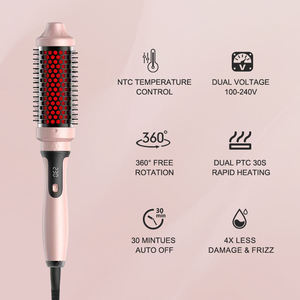 3-in-1 Electric Curling <b>Comb</b> PTC Heating LED Temperature Display Portable Hair Straightening Tool - Product Image 2