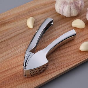 High Quality Stainless Steel Garlic Press Labor-Saving Rust-Proof Zinc Alloy Kitchen Gadget Manual Stainless Steel <b>Tools</b> Food - Product Image 3