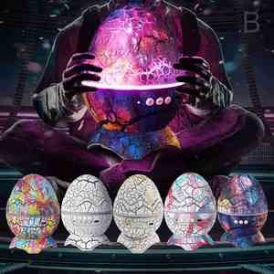 Dinosaur <b>Egg</b> Crack Transparent Galaxy Projector Atmosphere Night Light Speaker White Noise - Product Image 3