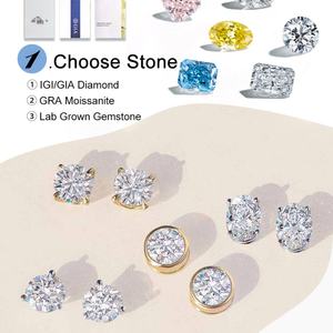 Bijoux personnalisés Messi, boucles d'oreilles en émeraude de Colombie créée en laboratoire 18 carats - Product Image 6