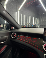 ICarsin Dynamic 64 Warna RHD W117 Pencahayaan Ambient untuk Mercedes-Benz CLA GLA 2013-2018 Mobil Setir Kanan Lampu LED Interior
