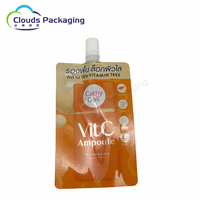 Pochette debout en plastique Mini Liquid CC crème tonifiante personnalisée en usine Fond de teint de beauté liquide Sacs d'emballage pour soins de la peau avec bec verseur
