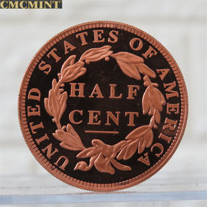 24K النحاس عملات 1 Oz .999 غرامة النحاس شعر مضفر 1/2 سنت جولة النحاس سبائك العملات - Product Image 2