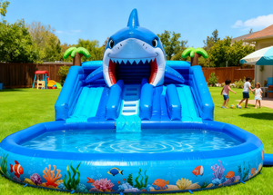 Château gonflable durable en PVC, <span class=keywords><strong>maison</strong></span> de rebond gonflable, toboggan aquatique gonflable commercial avec <span class=keywords><strong>piscine</strong></span> pour la <span class=keywords><strong>location</strong></span> - Product Image 2