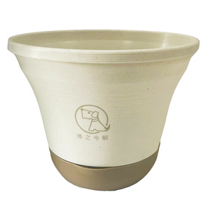 Maceta de resina autorregante, redonda, gruesa, estilo romano, para jardinería en casa, macetero de escritorio o de pie. - Product Image 3