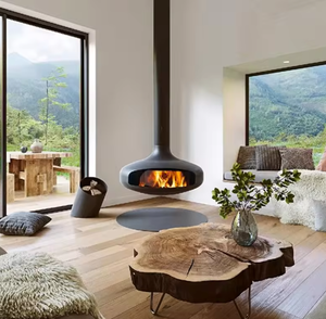 <span class=keywords><strong>Barbecue</strong></span> circulaire suspendu moderne en acier à haute teneur en carbone avec ventilation verticale, <span class=keywords><strong>foyer</strong></span> intérieur OEM à 360 degrés - Product Image 4