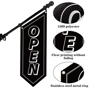 Bandera de Pared con Logotipo Personalizado, Bandera Exterior de Poliéster Impermeable y Duradera, Asta de Aluminio, Impresión Digital, Colgante Vertical - Product Image 2