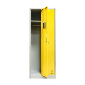 Armoire verticale jaune à 2 portes pour étudiants, idéale pour les dortoirs - Product Image 2