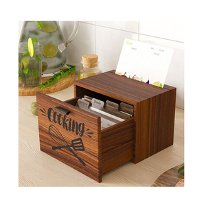 Vintage Wooden <strong>Recipe</strong> <strong>Box</strong> Wooden <strong>Recipe</strong> Card <strong>Box</strong> Dark Wood <strong>Recipe</strong> <strong>Box</strong> - Product Image 1